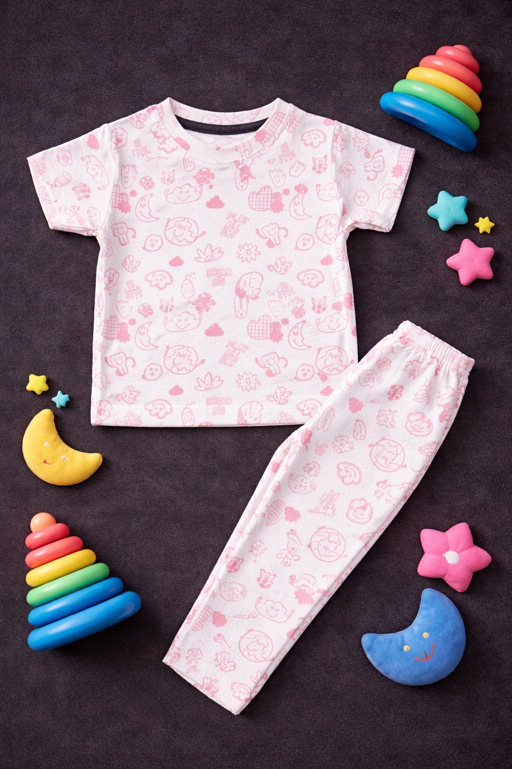 Soft Pink Dream Co-Ord Set for Babies(6 Months to 3 Years)