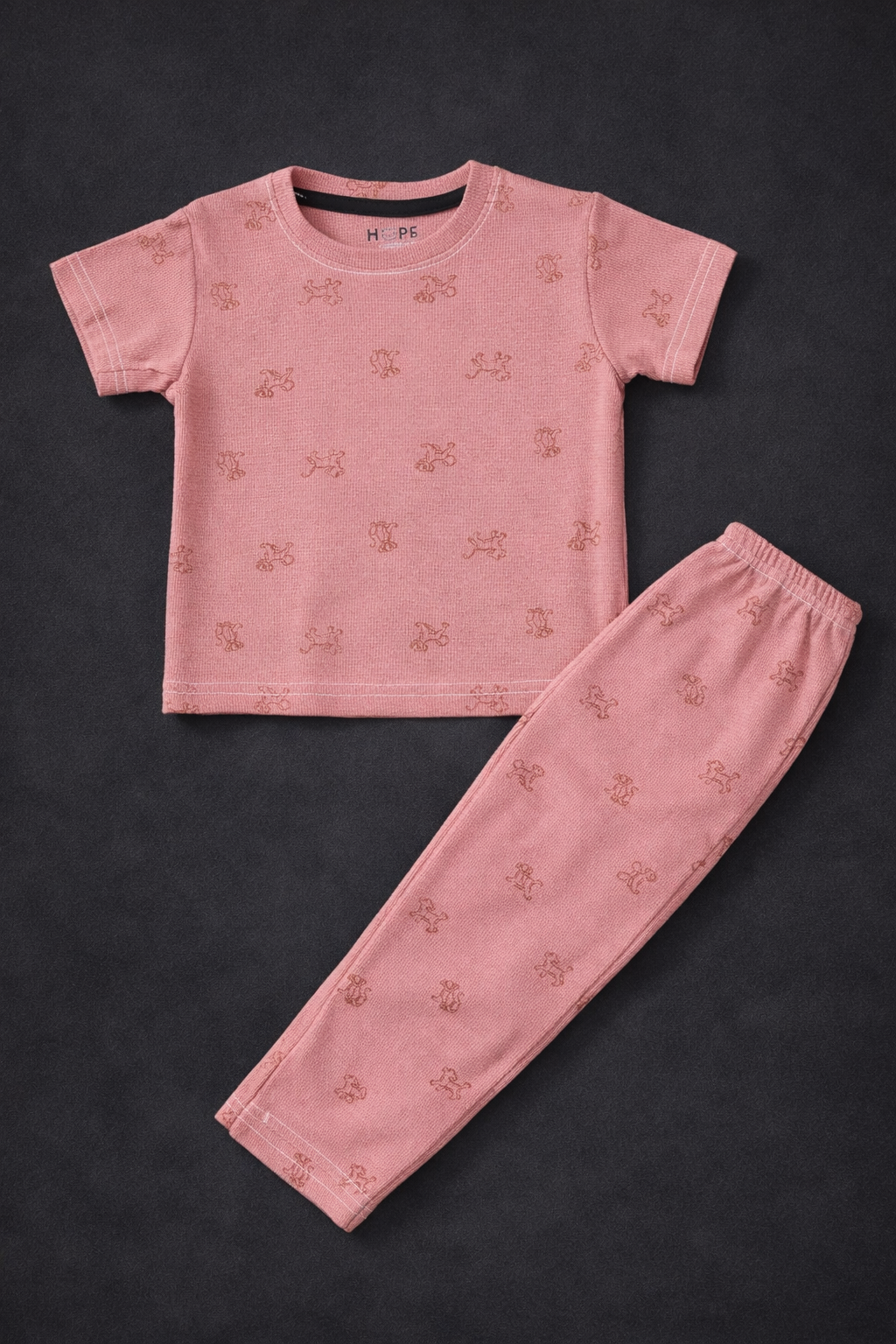 Pink Puppy Print Cotton Baby Co-Ord Set (1 to 5 Years)