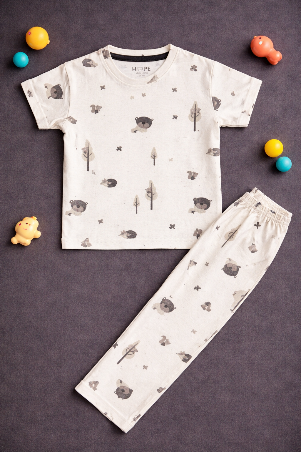 Snow Forest Animal Baby T-Shirt & Pant Set (1 to 5 Years)
