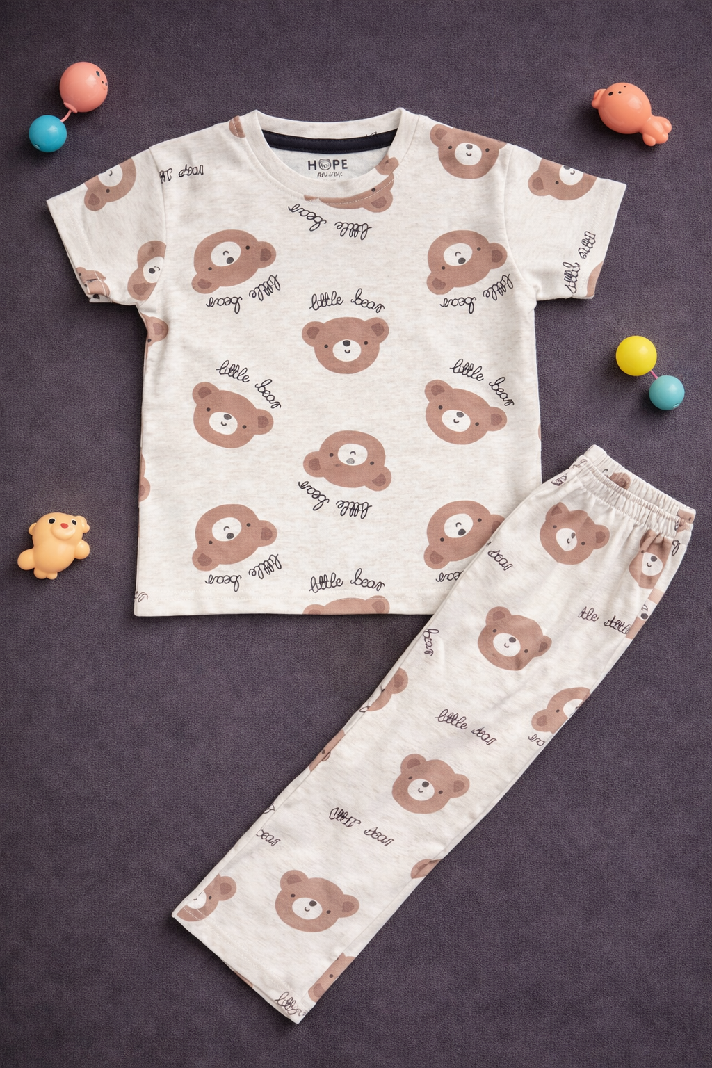 Teddy Bear Print Baby Co-Ord Set (1 to 5 Years)