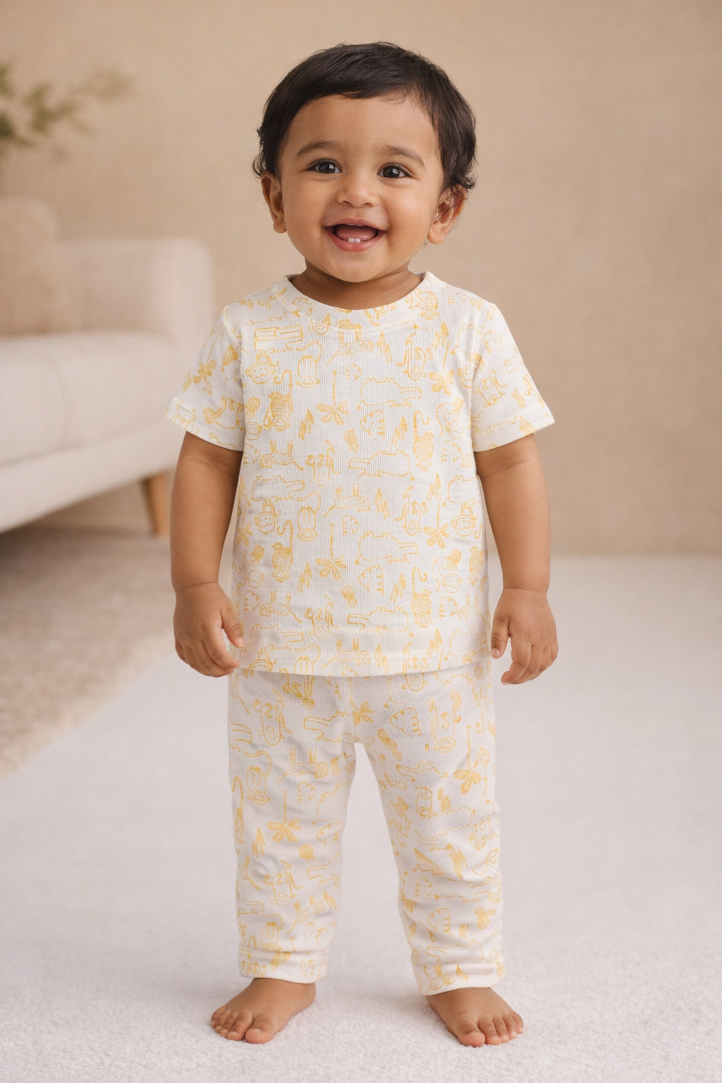 Yellow Forest Baby Co-Ord Set (6 Months to 3  Years)