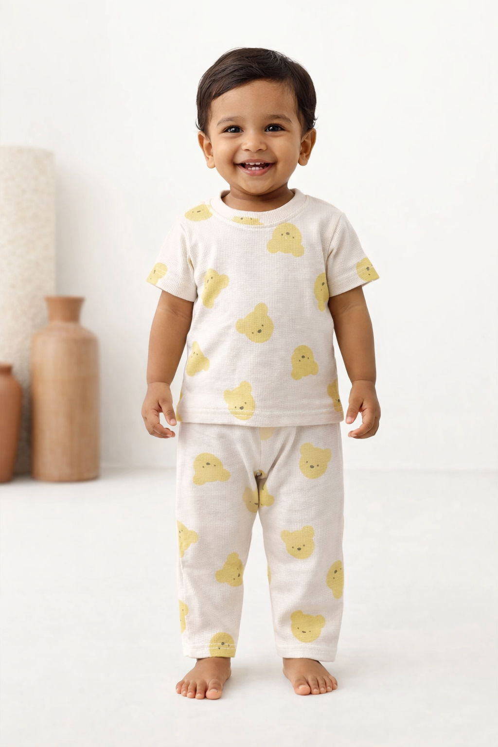 Teddy Face Print Baby Co-Ord Set (1 to 5 Years)